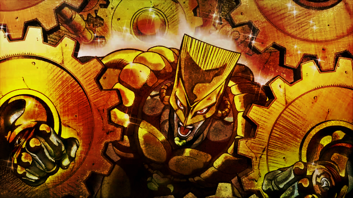 The World Stand Surrounded by Golden Gears