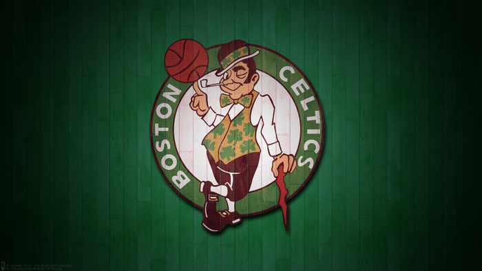 Boston Celtics logo with leprechaun mascot