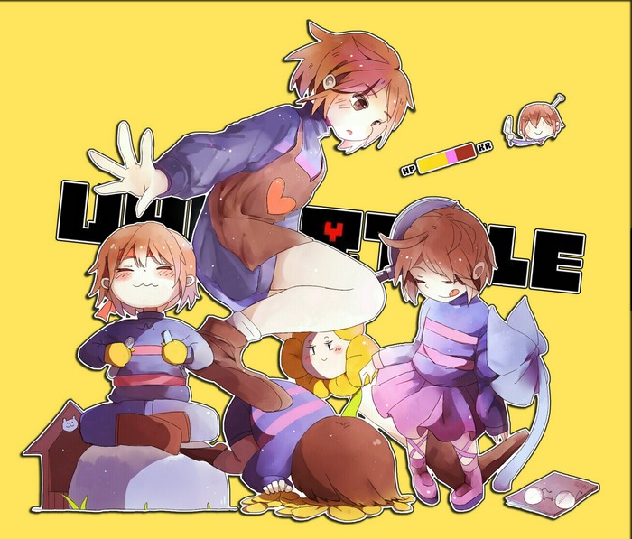 Frisk and friends from Undertale