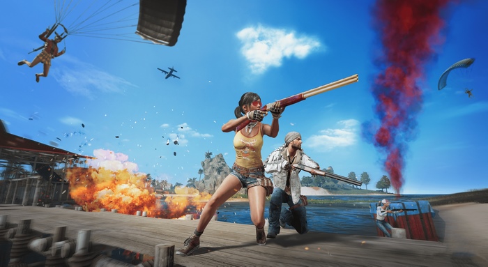 PlayerUnknown's Battlegrounds characters in combat