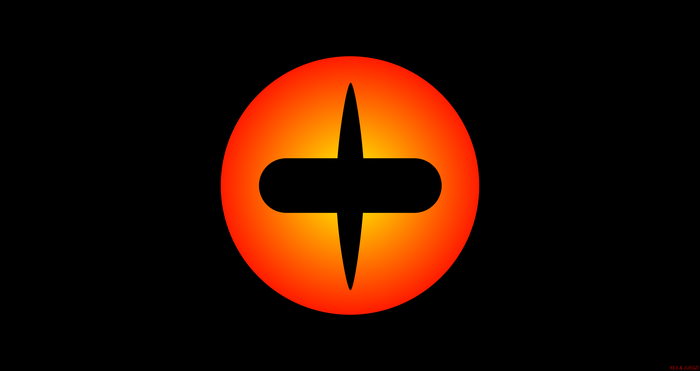 Kurama from Naruto minimalist logo