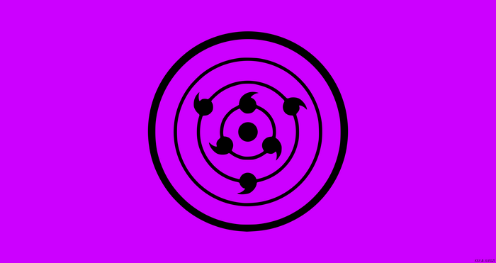 Minimalist Purple Rinnegan Symbol Naruto