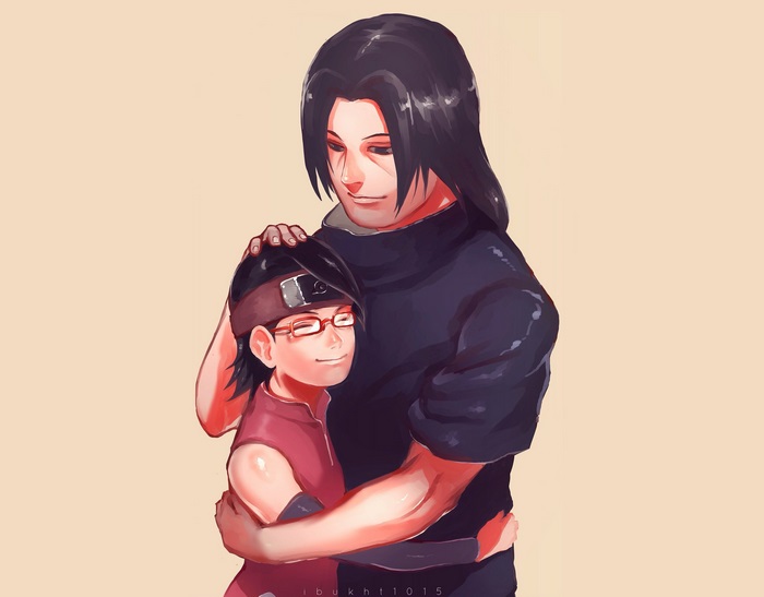 Sarada Uchiha and Itachi Uchiha from Naruto