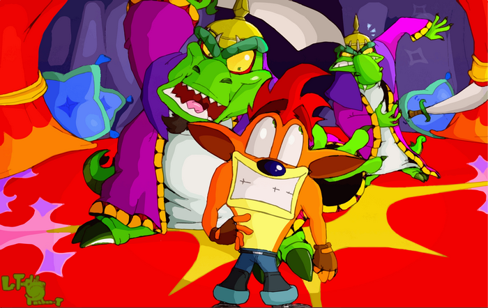 Crash Bandicoot with N. Gin and Tiny Tiger