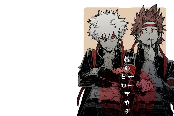 Katsuki Bakugou and Eijiro Kirishima from My Hero Academia