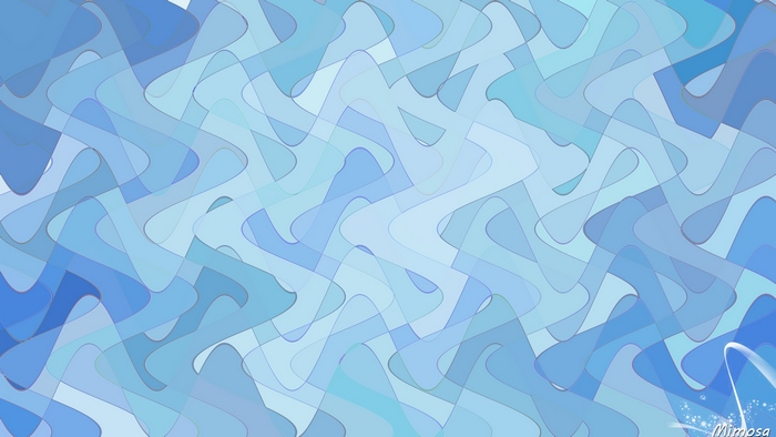 Abstract Blue Waves Digital Art