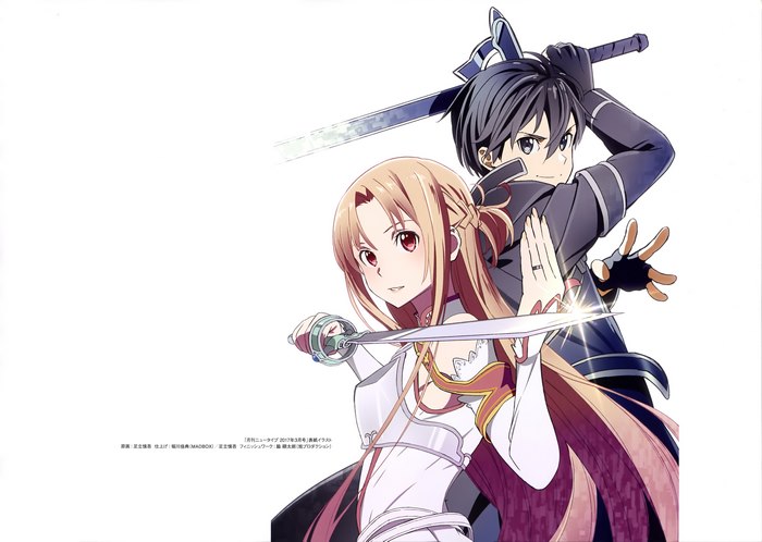 Asuna Yuuki and Kirito from Sword Art Online