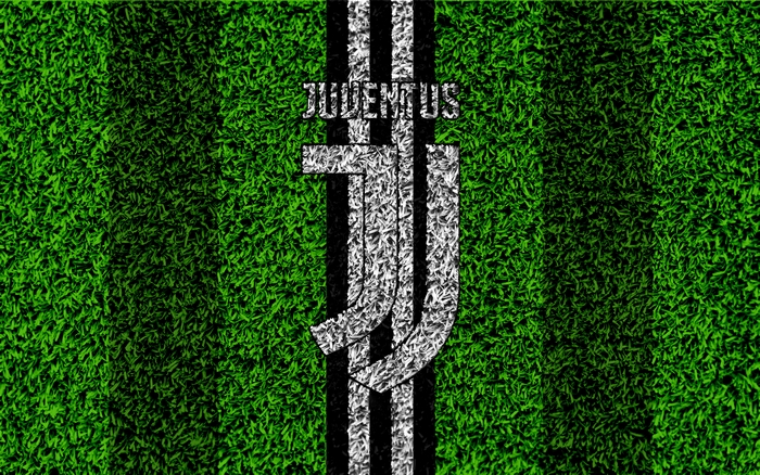Juventus F.C. Logo on Grass Texture