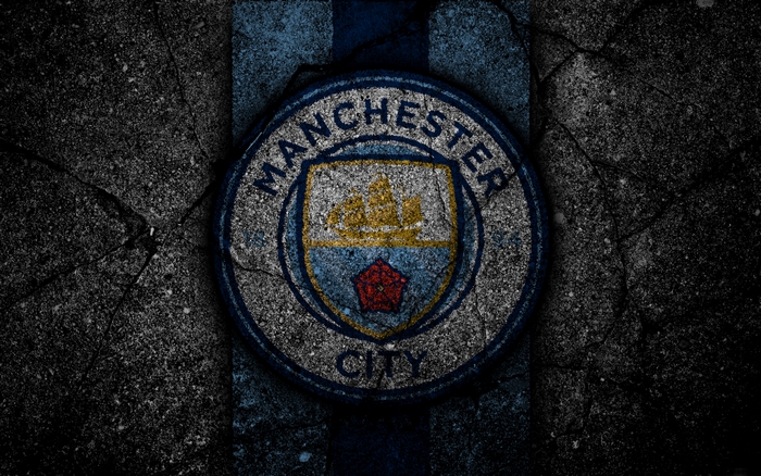 Manchester City F.C. Logo on Textured Background