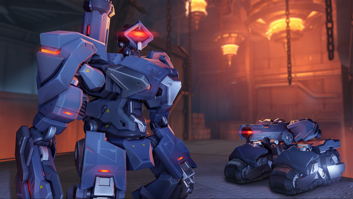 Bastion from Overwatch and a smaller robot