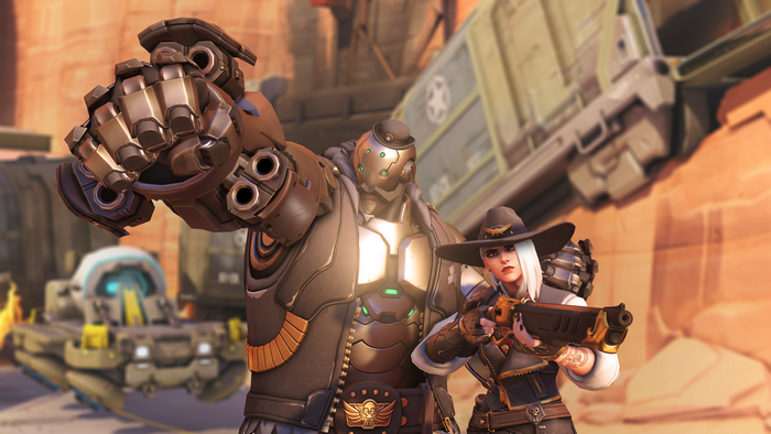 Ashe and B.O.B. from Overwatch