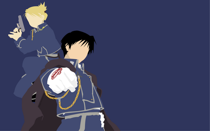 Roy Mustang and Riza Hawkeye from Fullmetal Alchemist
