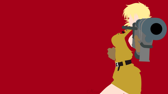 Seras Victoria from Hellsing holding a cannon
