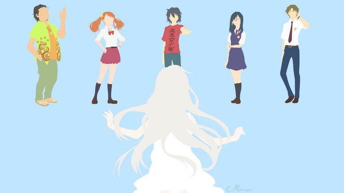 Anaru, Jintan, Menma, Yukiatsu, Poppo, Tsuruko from Anohana