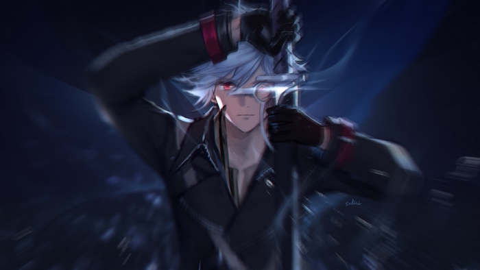 Character from Trails of Cold Steel holding a sword