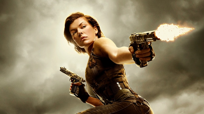 Alice from Resident Evil: The Final Chapter with guns