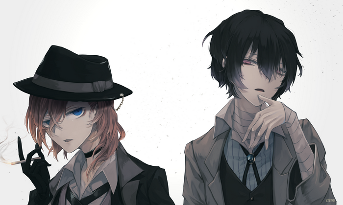 Chuya Nakahara and Osamu Dazai