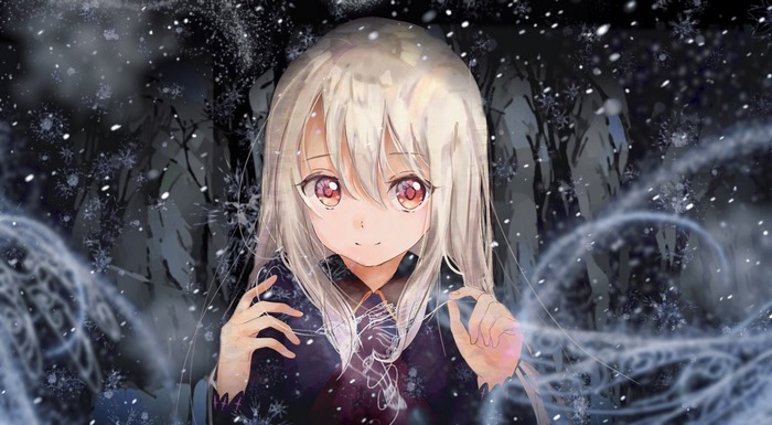 Illyasviel Von Einzbern in a Snowy Forest