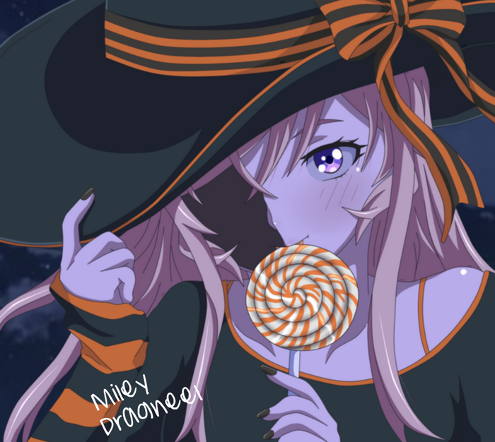 Witch girl with lollipop