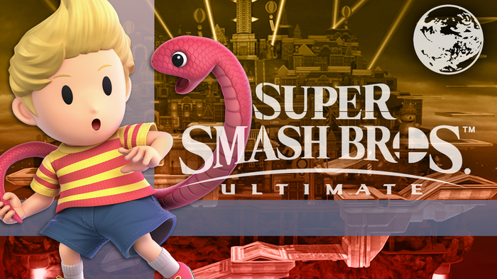 Lucas from Super Smash Bros. Ultimate with a snake