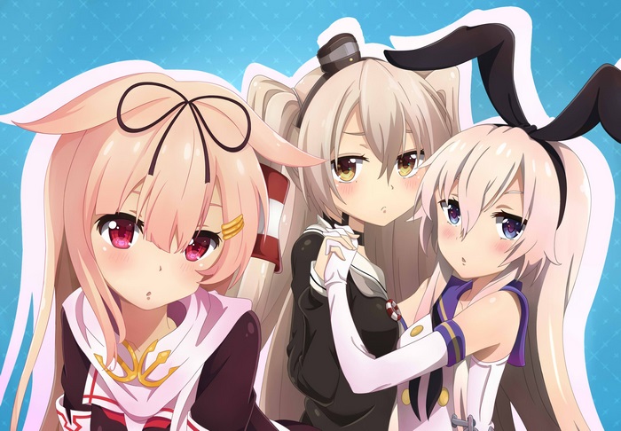 Amatsukaze, Yuudachi, and Shimakaze from Kancolle