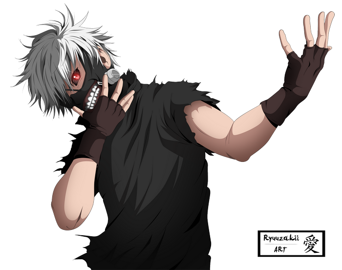 Ken Kaneki with Mask and Red Eye Pose