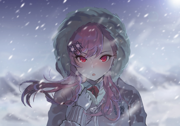 Negev from Girls Frontline in the snow