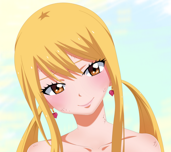 Lucy Heartfilia Smiling with Blonde Hair