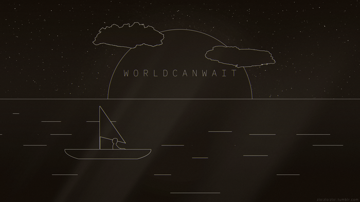 Sailboat on the sea under starry sky