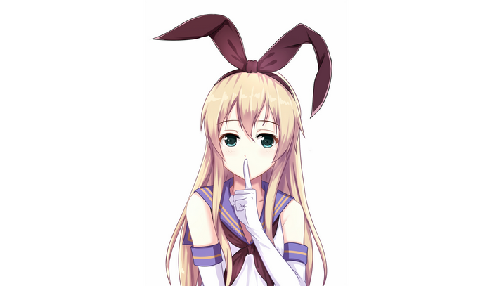 Shimakaze from Kancolle wearing bunny ears