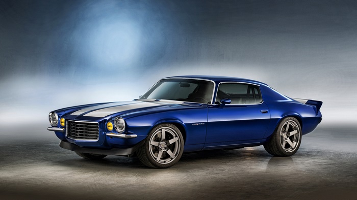 Blue Chevrolet Camaro LT4 Muscle Car