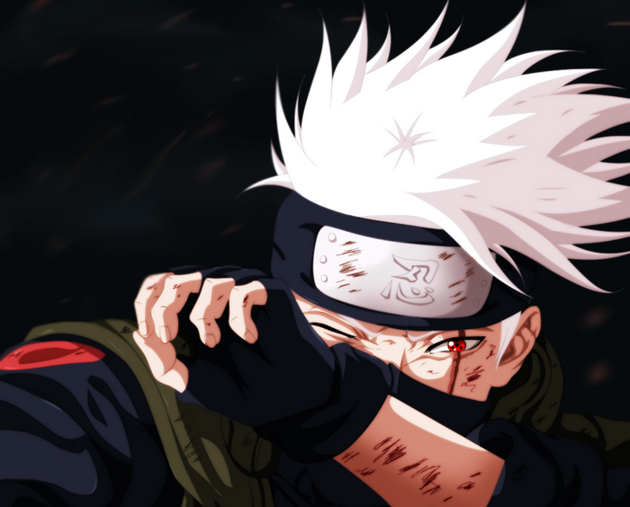 Kakashi Hatake with Sharingan Eye in Battle