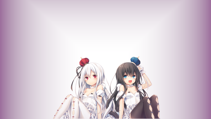 Two anime girls with crowns