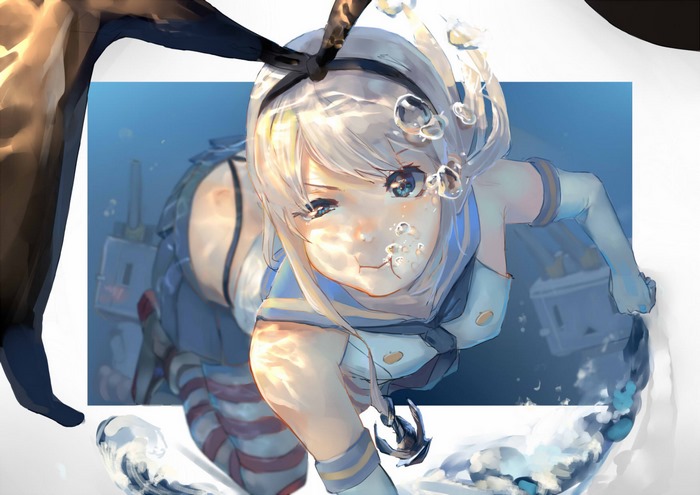 Shimakaze from Kantai Collection underwater