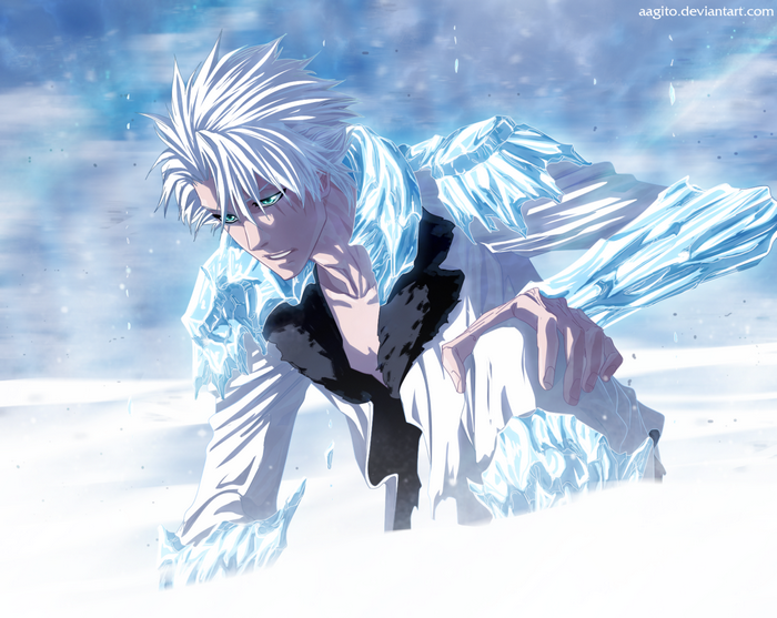 Tōshirō Hitsugaya from Bleach in ice