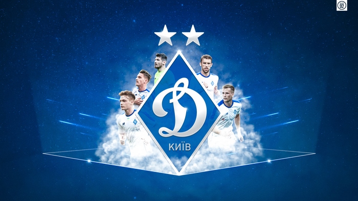 FC Dynamo Kyiv Players with Club Logo