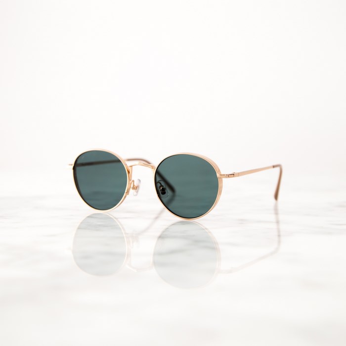 Gentle Monster round sunglasses with gold frame