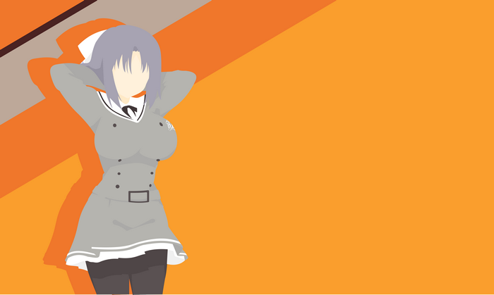Yumi from Senran Kagura minimalist anime art