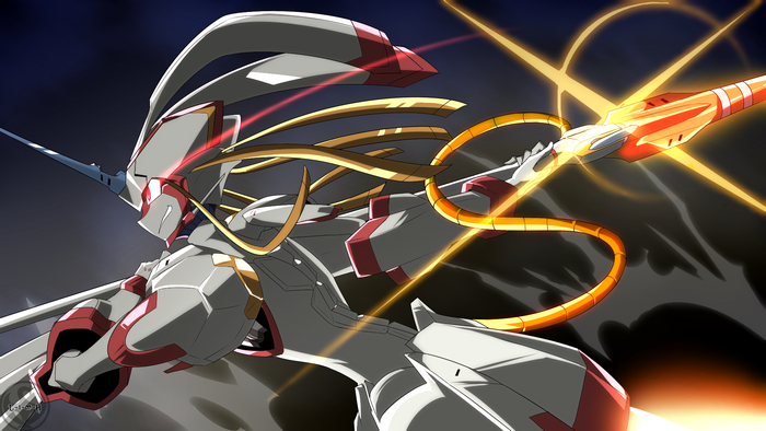 Strelizia Mecha Ready for Battle with Spear