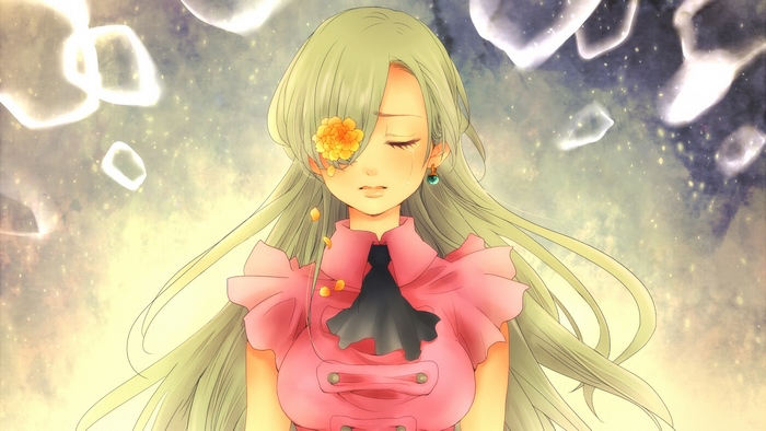Elizabeth Liones from The Seven Deadly Sins crying