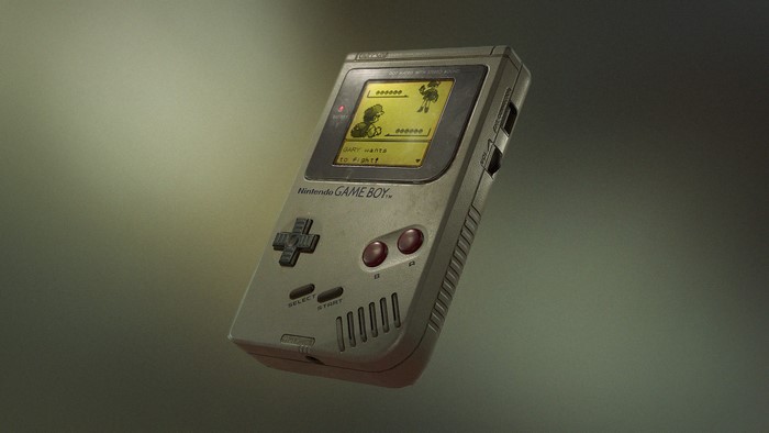 Nintendo Game Boy playing Pokémon Red