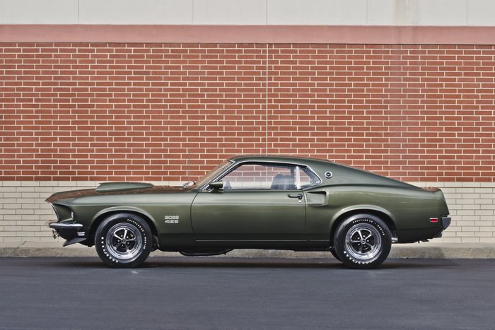 Green 1969 Ford Mustang Boss 429 Fastback