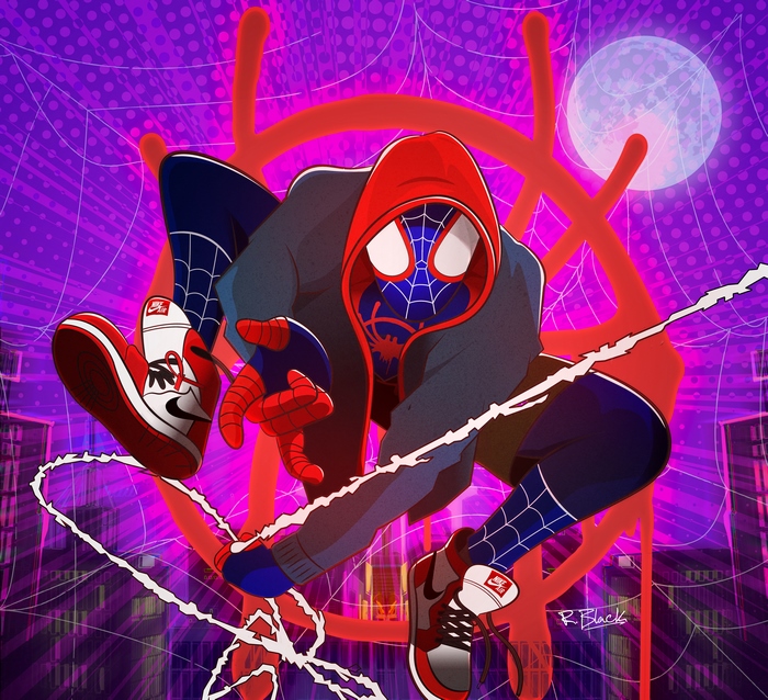 Miles Morales from Spider-Man: Into the Spider-Verse Artwork 4K