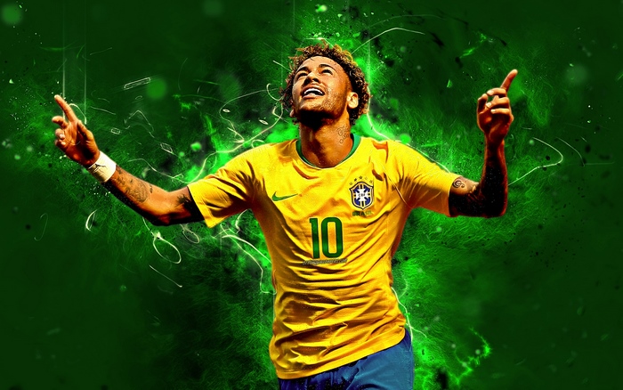Neymar Celebrating Soccer Goal