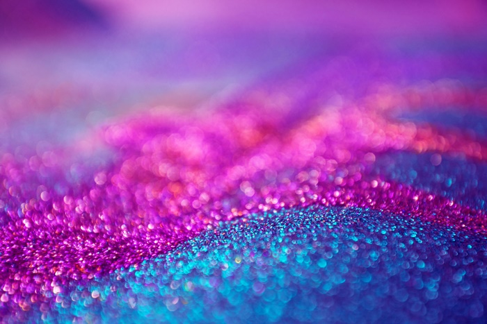 Colorful Purple and Pink Glitter Macro Bokeh