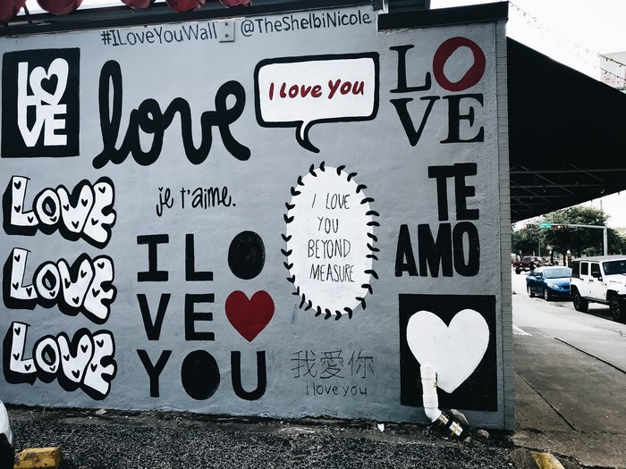 I Love You Wall Mural in Houston