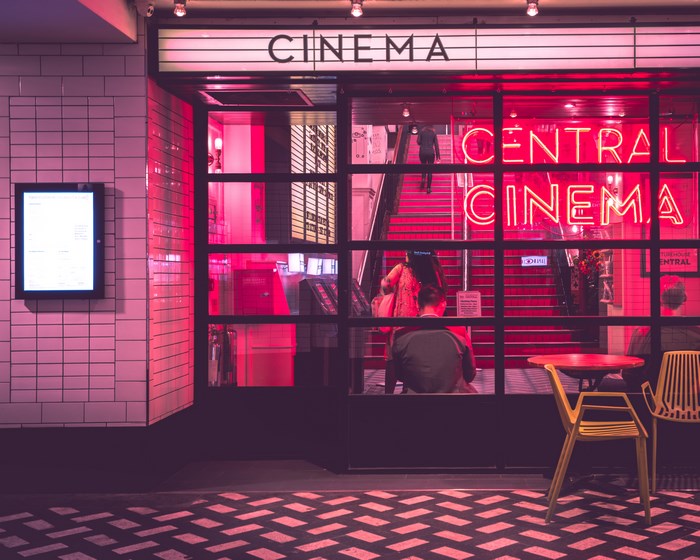 Central Cinema entrance at night