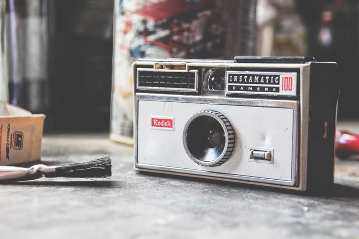 Kodak Instamatic 100 Camera with Paintbrush
