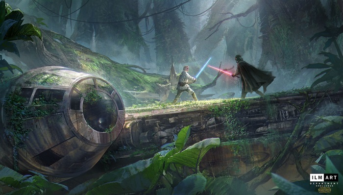Star Wars: Obi-Wan Kenobi and Darth Vader lightsaber duel
