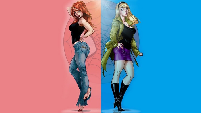 Mary Jane and Gwen Stacy from Spider-Man